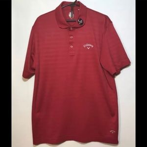 Callaway X Series XL XHOT Tour Issue Red Golf Polo Short Sleeve Shirt